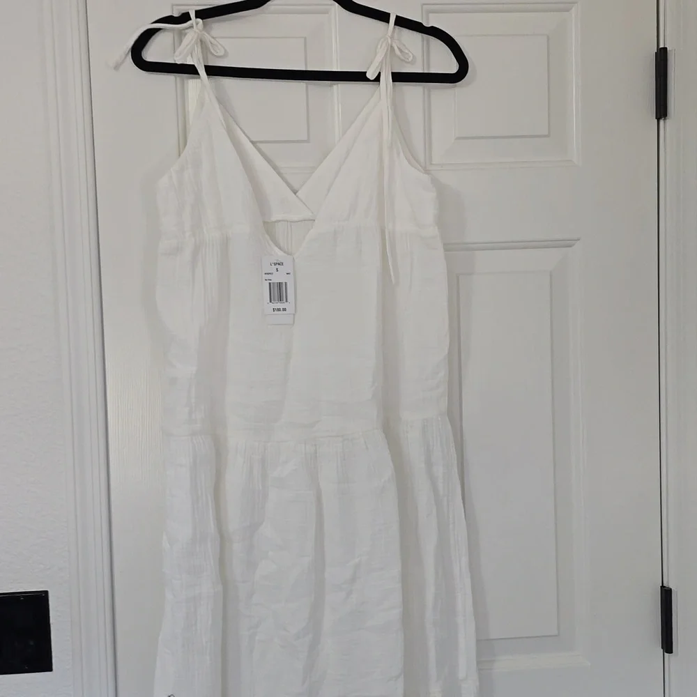 L*Space Elegant White Maxi Dress Sz Sm Nwt - Picture 6 of 8